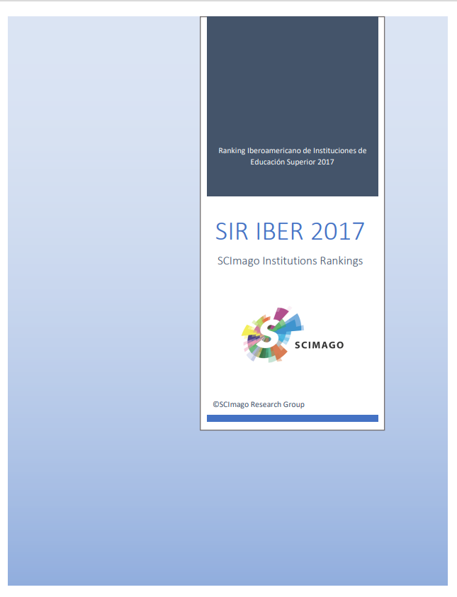 Ranking Iberoamericano de instituciones de educación superior. SIR IBER 2017