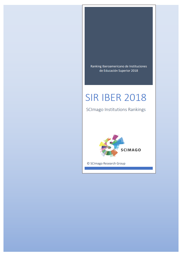 Ranking Iberoamericano de instituciones de educación superior. SIR Iber 2018