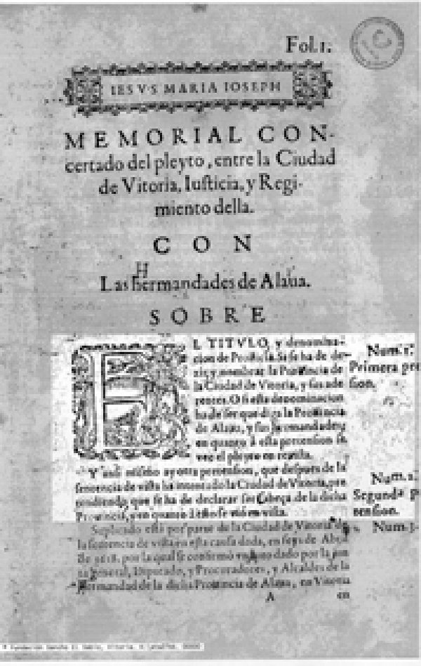 Documento a cuyo primer párrafo se ha aplicado un tratamiento electrónico de aclarado de fondo.