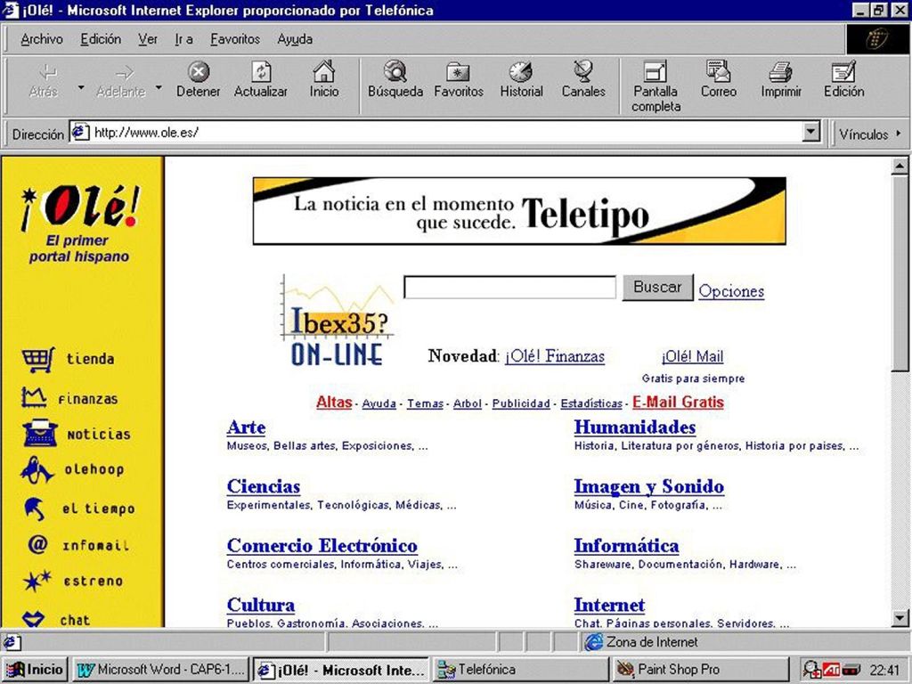 La web Olé!